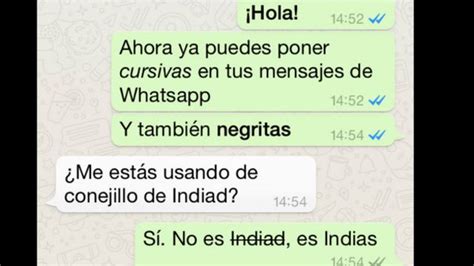 Cómo resaltar los textos en WhatsApp