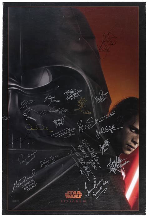 Hake's - STAR WARS: EPISODE III - REVENGE OF THE SITH CAST SIGNED ONE