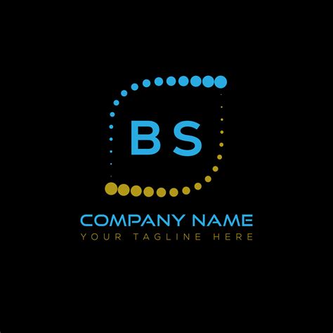 bs letter logo creative design bs unique design  vector art
