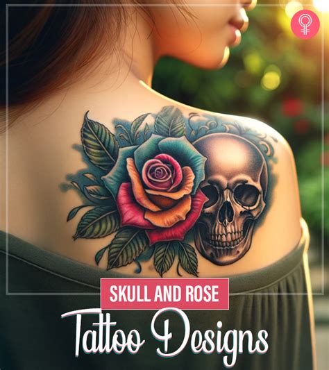 85 Skull And Roses Tattoo Design Ideas With Meanings