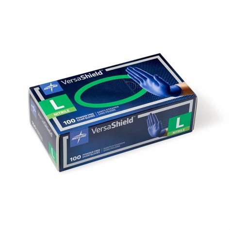 Medline Versashield Full Texture Nitrile Glove L Ct