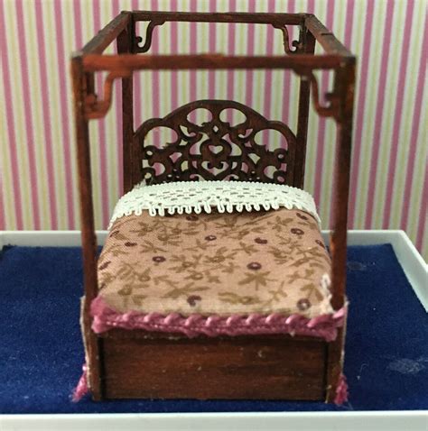 1 48 Quarter Scale Dolls House Four Poster Bed Pan Etsy