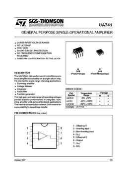 ua741 PDF datasheet. ALL TRANSISTORS DATASHEET. POWER MOSFET, IGBT, IC, TRIACS DATABASE ...