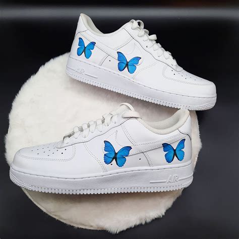 Air Force 1 Butterfly Blue Betu Custom Blauer Schmetterling Schmetterling Air Force