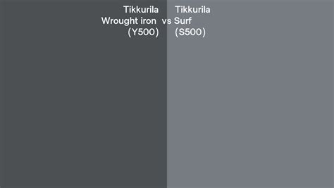 Tikkurila Y500 Wrought Iron Vs S500 Surf Side By Side Comparison