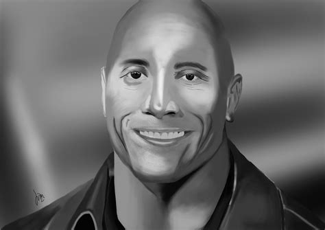 Digital Illustration Dwayne Johnson By Lcmun On Deviantart