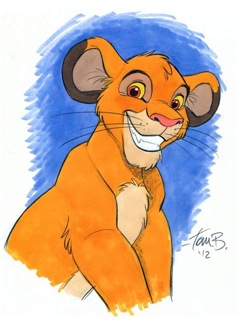 young simba  color  tombancroft  deviantart lion king fan art