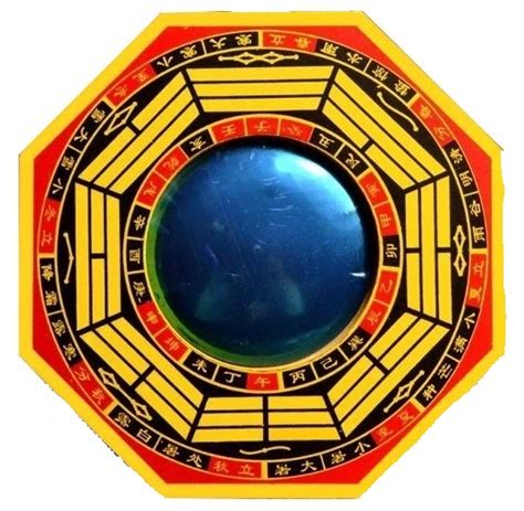 Bagua Mirror Convex Wooden Feng Shui Wisdom