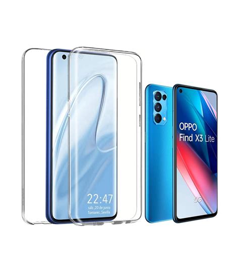 Funda Doble OPPO Find X3 Lite Silicona Transparente Delantera Y Trasera