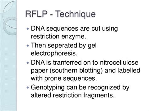 Restriction fragment length polymorphism