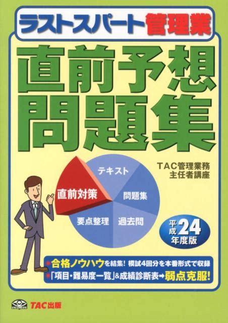 楽天ブックス ラストスパート管理業直前予想問題集（平成24年度版） Tac株式会社 9784813245957 本