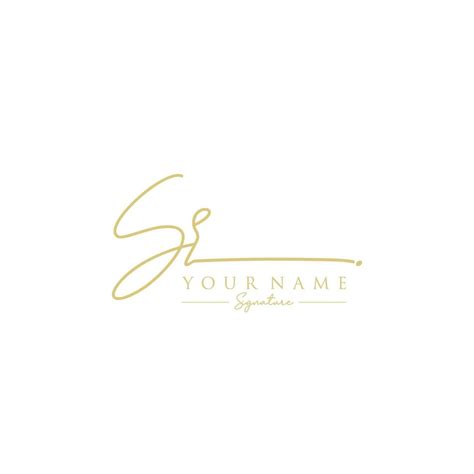 Letter Sr Signature Logo Template Vector 22781073 Vector Art At Vecteezy