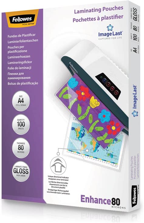 Pochettes De Plastification Fellowes Au Format A Microns Pack De