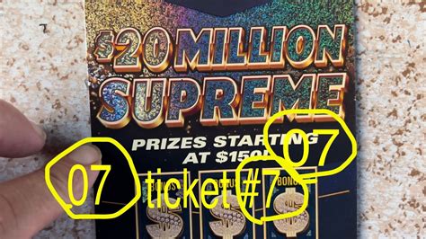 Claimer 🥇 20 Million Supreme 💰 100 Texas Scratch Ticket Youtube