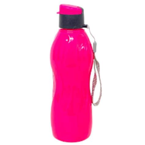 Garrafa de água Squeeze Neon em Plástico Rosa e Azul 600ml Academia