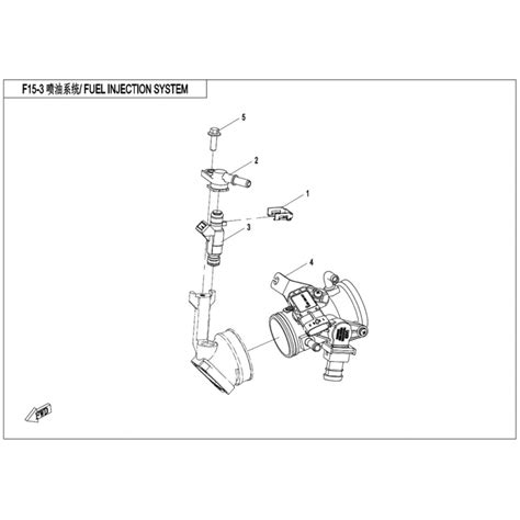 VUE ECLATEE PIECE DEBIMETRE ET CAPTEUR INJECTION CFMOTO UFORCE 550 2018