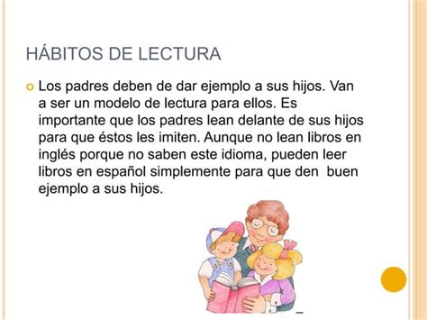 Fomenta la lectura en inglés Consejos para los padres PPT Descarga