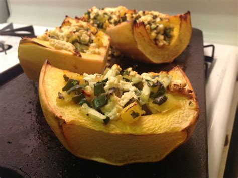 Roasted Vegetable Stuffed Spaghetti Squash With Goat Cheese Vegetarian Dude