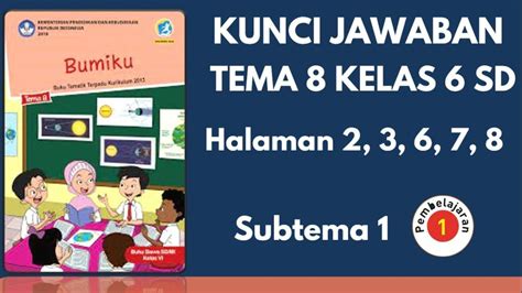 Soal Kunci Jawaban Buku Tema 8 Kelas 6 SD Halaman 2 3 6 Dan 7