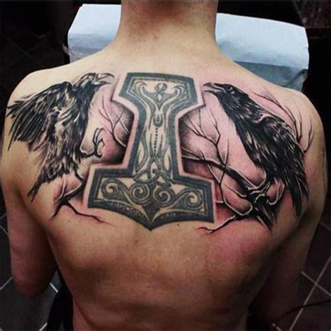 Traditional Viking Raven Tattoo