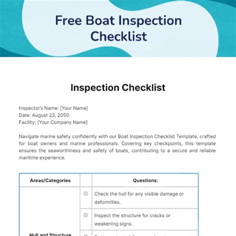 Free Inspection Checklist Templates And Examples Edit Online And Download