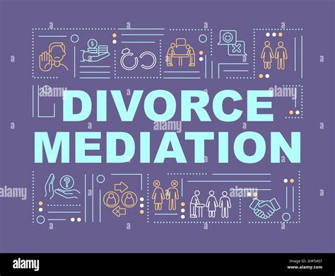 Divorce Settlement Word Concepts Purple Banner Stock Vector Image And Art