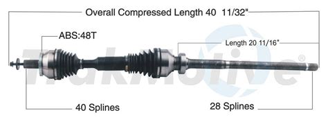 Volvo Cv Axle Shaft Front Passenger Side Aftermarket Vo