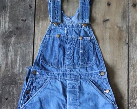 Vintage S S Lee Indigo Denim Overalls Dungarees Bib Brace