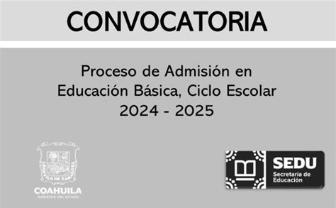 Convocatoria Proceso De Admisión En Educación Basica 2024 2025