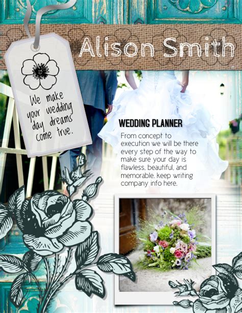 Wedding Event Planner Flyer Template Postermywall