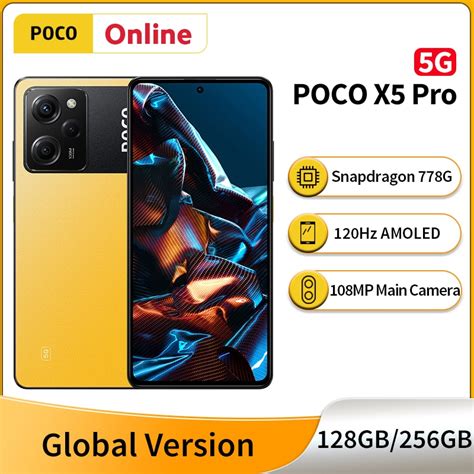 Celular POCO X5 Pro 5G Versão Global 6GB 128GB 8GB 256GB Snapdragon