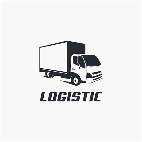 Logistik Box Lkw Logo Design Premium Vektor