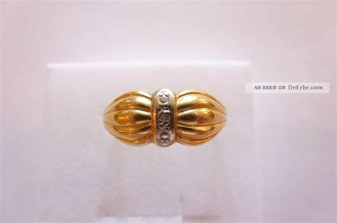 Exclusiver Dekorativer Alter Ring Gold 585 Mit Leichter Verzierung Und