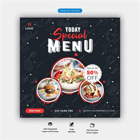 Premium Psd Food Menu And Restaurant Social Media Banner Template