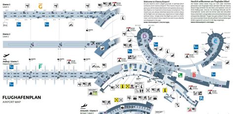 Vienna international airport map - Vienna Austria airport map (Austria)