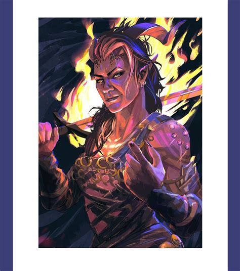 Karlach Baldurs Gate 3 Fanart Print Dungeons And Dragons Fan Art