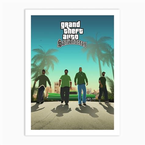 Gta San Andreas Art Print by Froze Studio - Fy