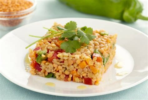 Ensalada De Lentejas Rojas Y Vegetales