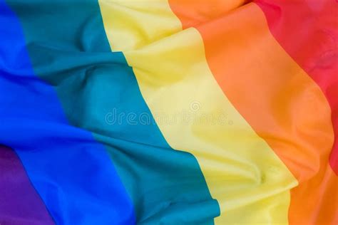 Gewebebeschaffenheit Des Homosexuellen Flaggenhintergrundes Wellenartig