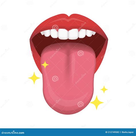 Clean Tongue Coated Tongue Cartoon Vector CartoonDealer 182759227