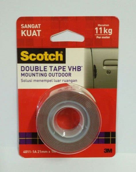 Jual TERMURAH 3M Scotch Double Tape VHB Mounting Outdoor 4011 1A 21 Mm