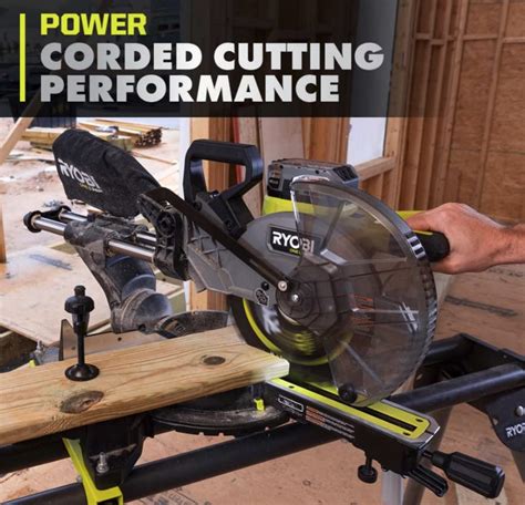 Ryobi One Hp 18v Brushless Cordless 10 In Sliding Compound Miter Saw