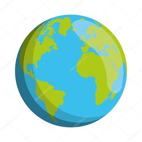 World Planet Earth Isolated Icon Stock Vector By ©djv 129124044