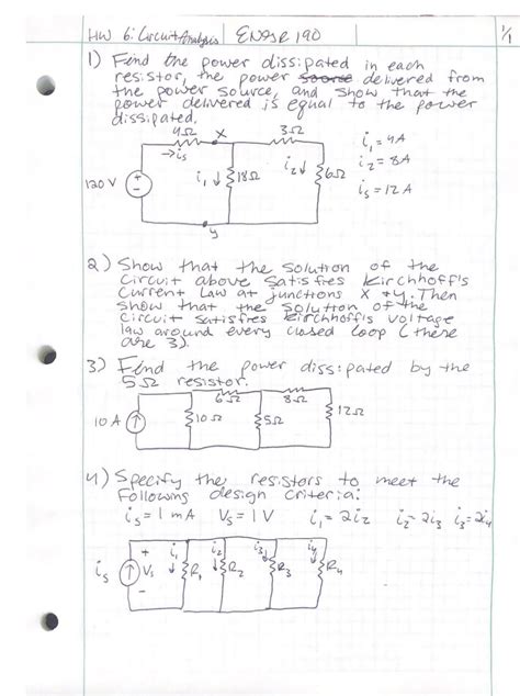 Solved Hw Ciscuitanalysis Enase Find The Power Chegg