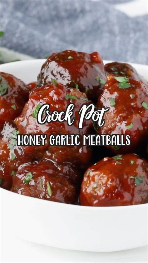 Crock Pot Honey Garlic Meatballs Viral Tik Tok Recipe Video In 2024 Honey Garlic