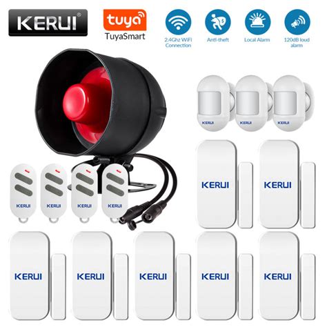 Kerui Home Security Alarm System Tuya App Control Wireless Db Live