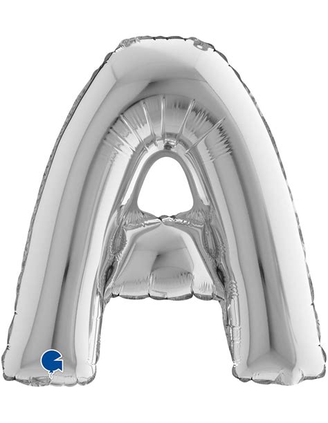 Globo Letra A De 36cm Plata Mediana De Foil Poliamida G14209S