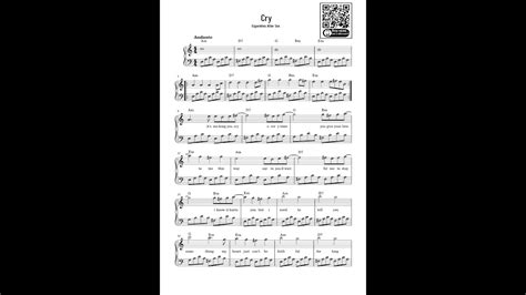 Cigarettes After Sex Cry Piano Cover Sheet Partitura Intermediary