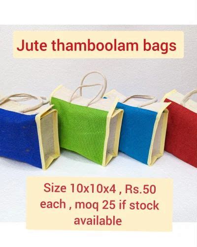 Standard Multicolor Jute Thamboolam Bag Return Gift Bags At Rs Piece