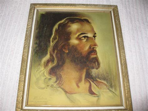 Framed Jesus Print 1935 Published By The Donald Art Co Frame